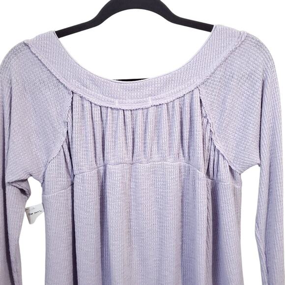 Free People Must Have Henley top in Lilac Womens XS boho hippie - Picture 11 of 15